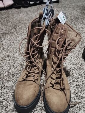 Primark Brown Lace-Up Combat Boots